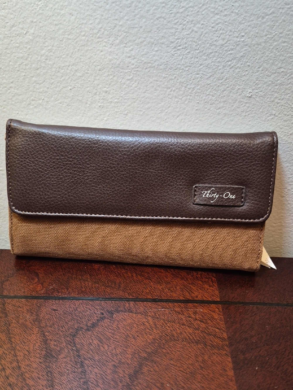 Thirty-one Brown Canvas and Dark Brown Faux Leather  Women